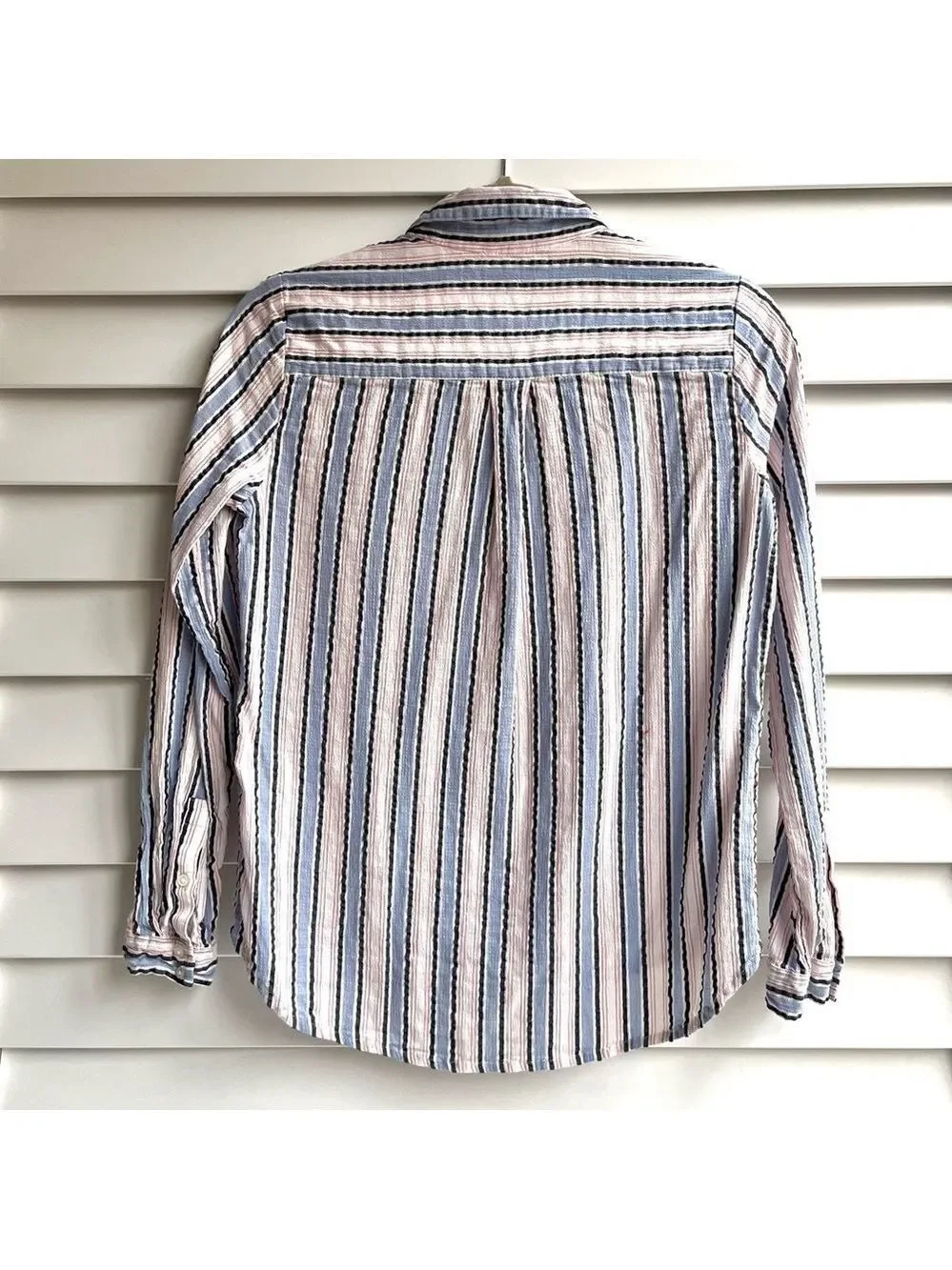J. Crew Mercantile Seersucker Popover Top